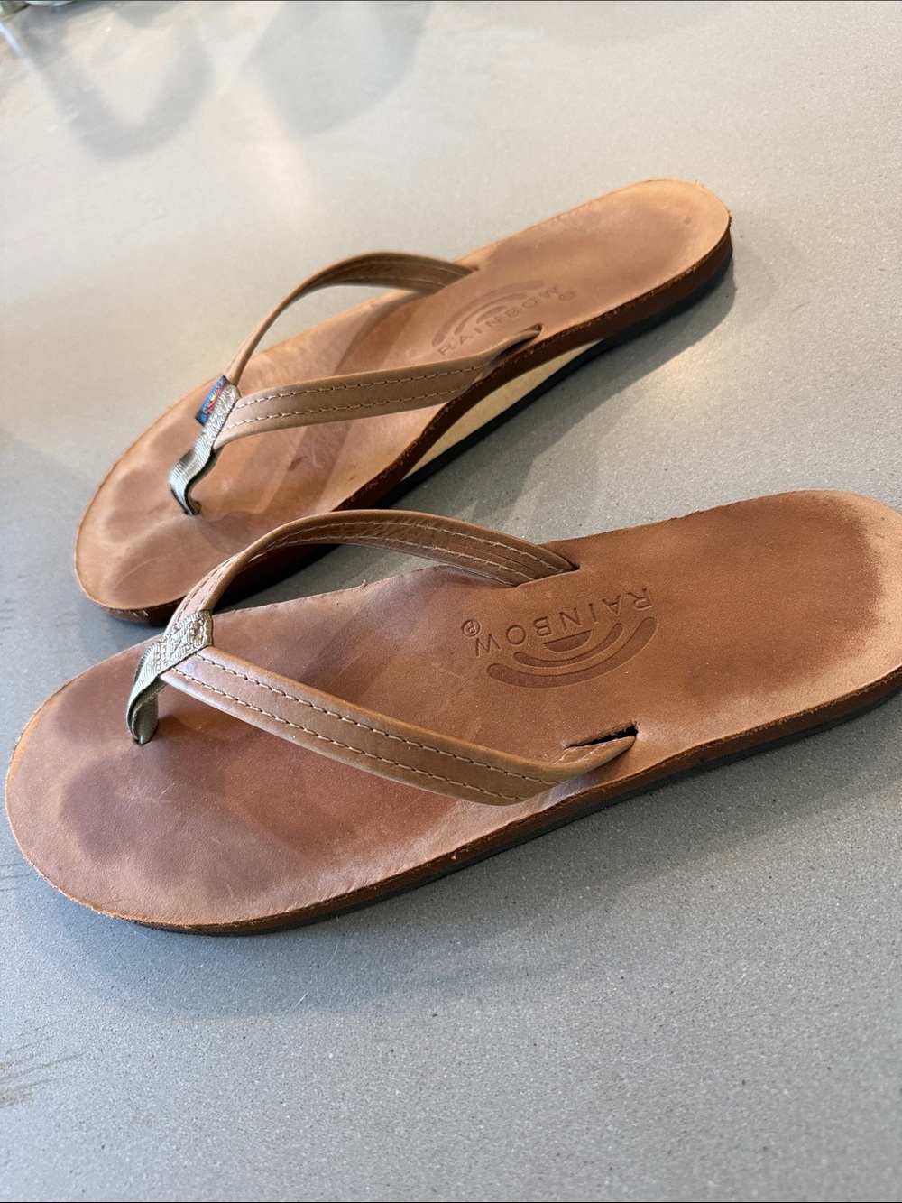 Rainbow Brown Leather Sandals - Picture 6 of 7